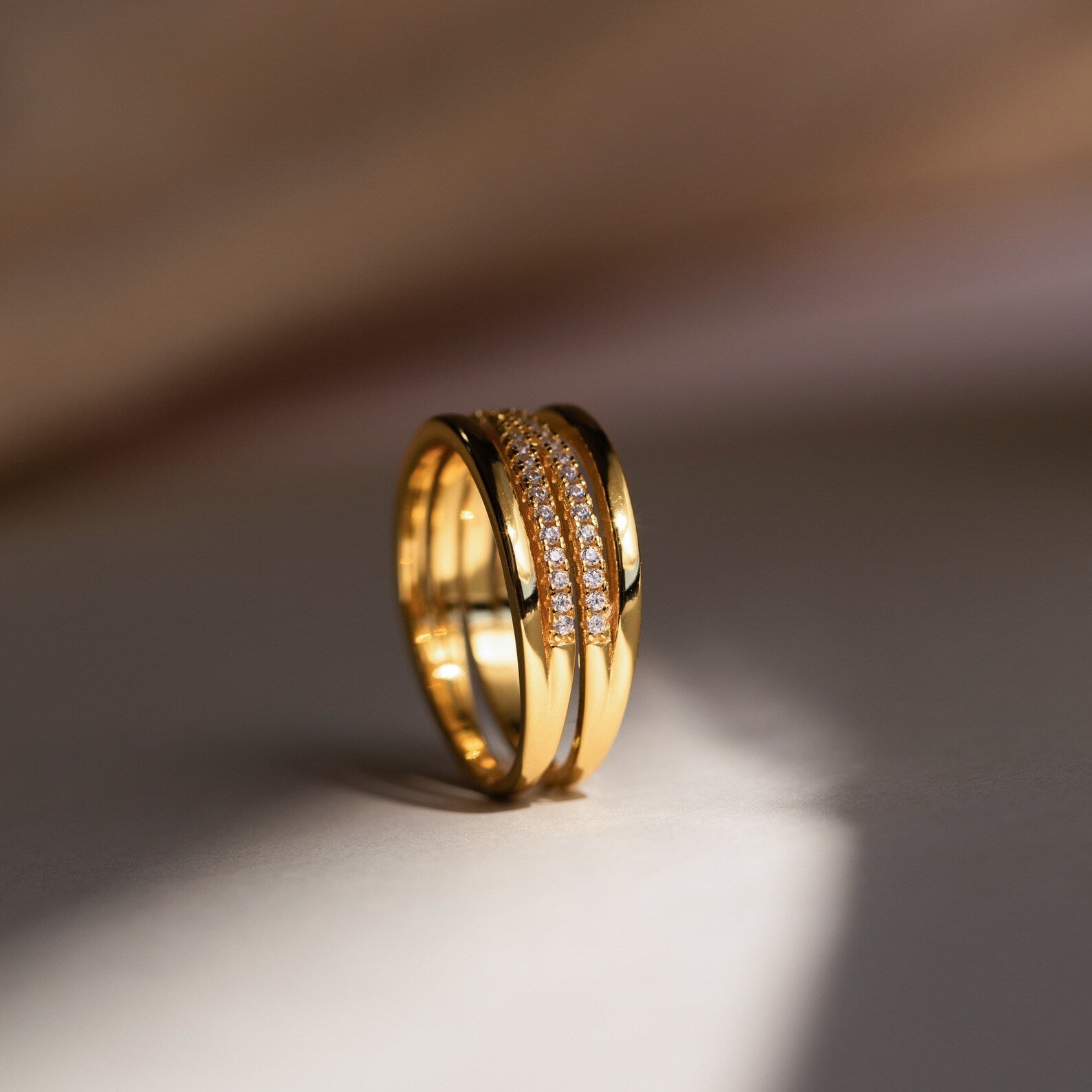 Elegant Sparkle: Amani Twist Ring
